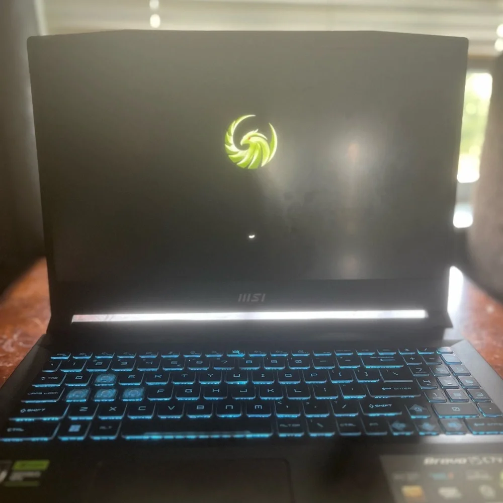 MSI Black Gaming Laptop with Sleek Design